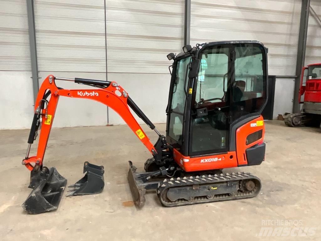 Kubota KX 018-4 Mini rýpadlá < 7t
