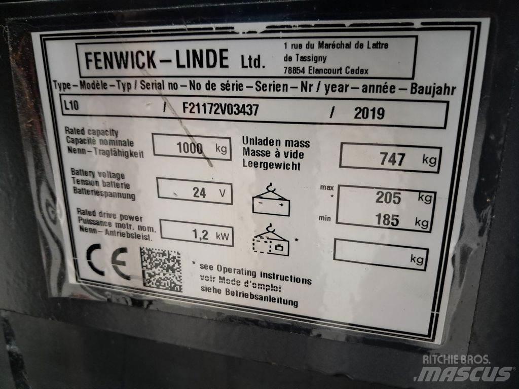 Linde L10 Ručne vedené vysokozdvižné vozíky