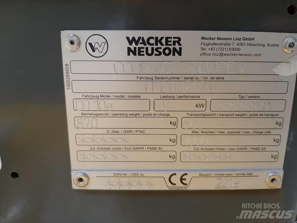 Wacker Neuson DT10e Pásové sklápače