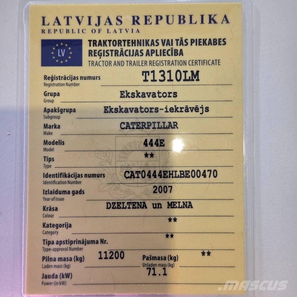 CAT 444 E Rýpadlo-nakladače