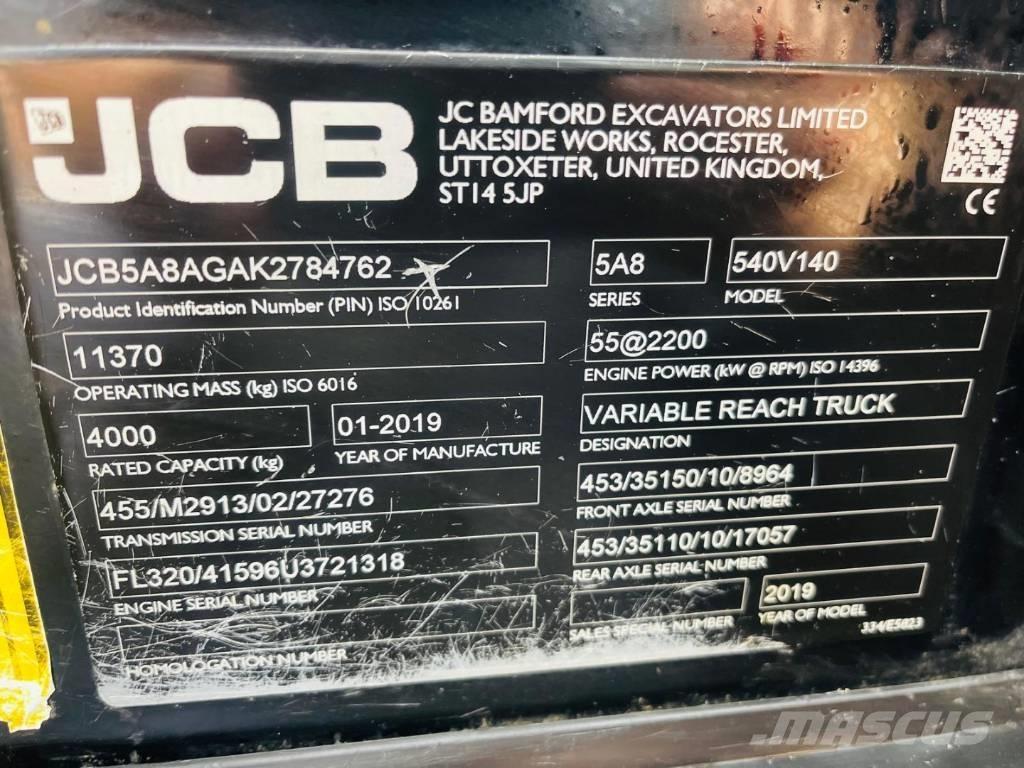 JCB 540-140 Teleskopické manipulátory