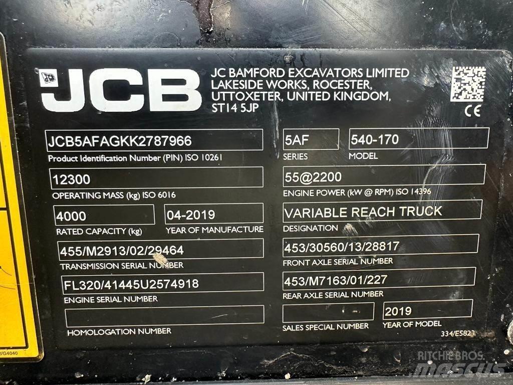 JCB 540-170 Teleskopické manipulátory