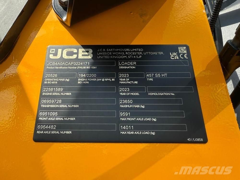 JCB 457 HT Kolesové nakladače