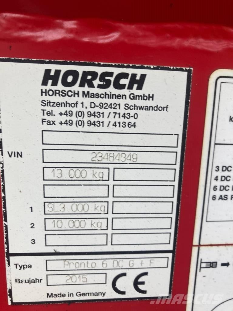 Horsch PRONTO 6DC Kombinované sejačky
