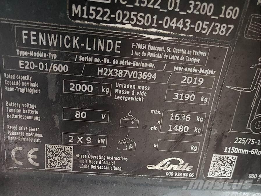 Linde E20-01/600 Akumulátorové vozíky