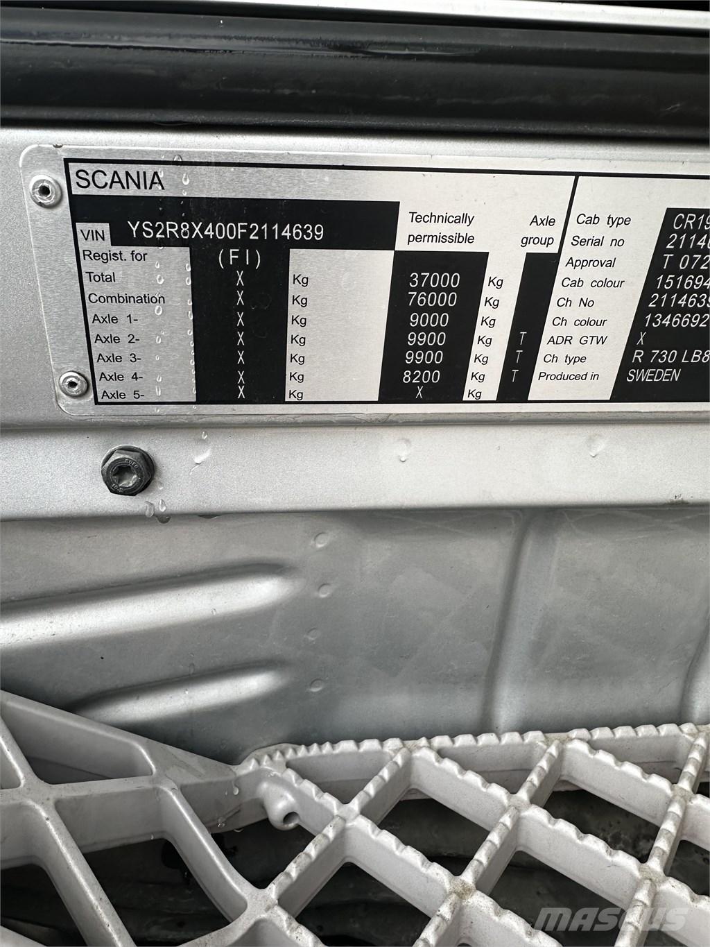 Scania R 730 Skriňová nadstavba