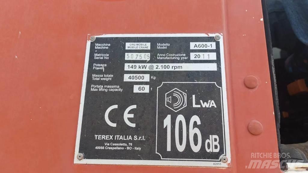 Terex A600 Žeriavy pre ťažký terén