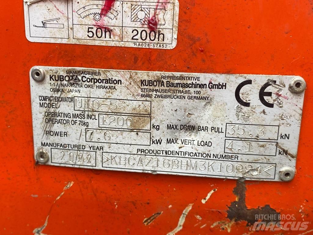 Kubota u10-5 Mini rýpadlá < 7t