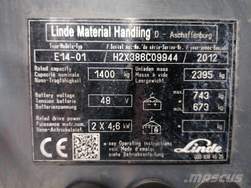 Linde E14-01 Akumulátorové vozíky
