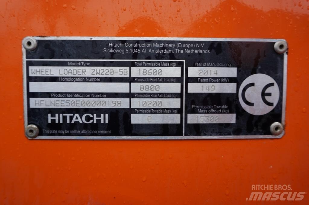 Hitachi ZW 220-5 B Kolesové nakladače