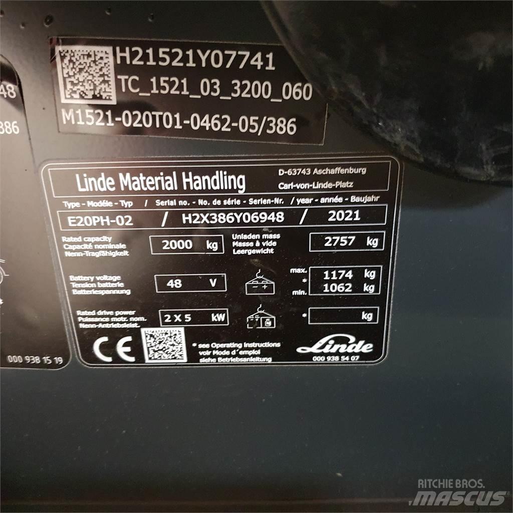 Linde E20PH Akumulátorové vozíky