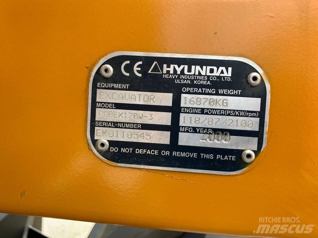 Hyundai ROBEX 170W-3 Kolesové rýpadlá