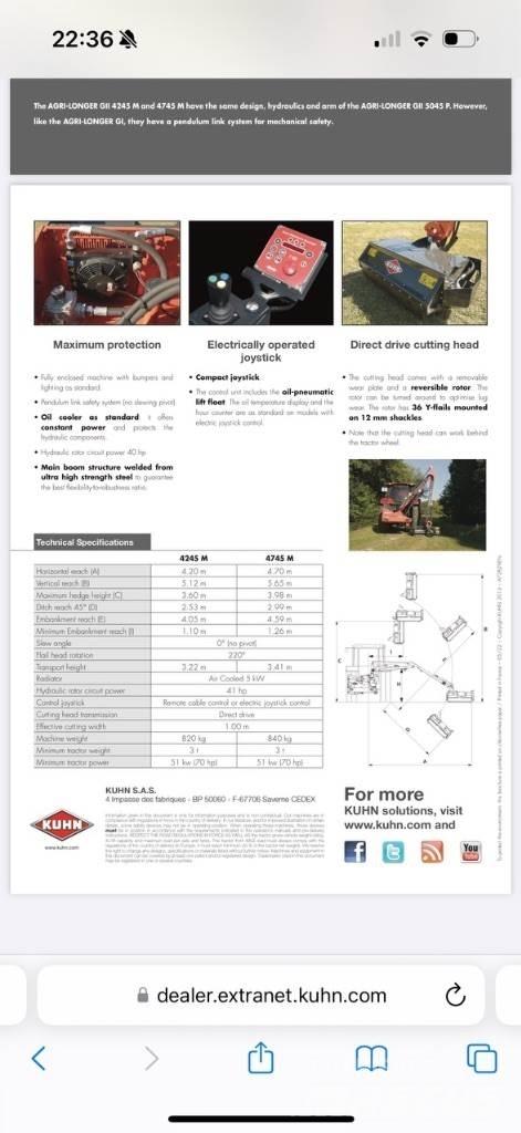 Kuhn E4745 M Ďalšie cestné a snežné stroje