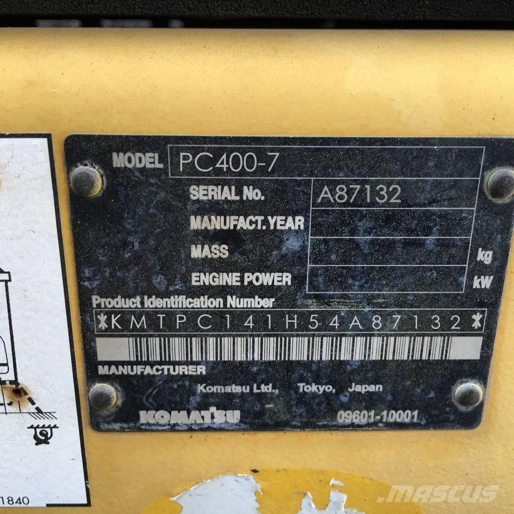 Komatsu PC 400-7 Pásové rýpadlá