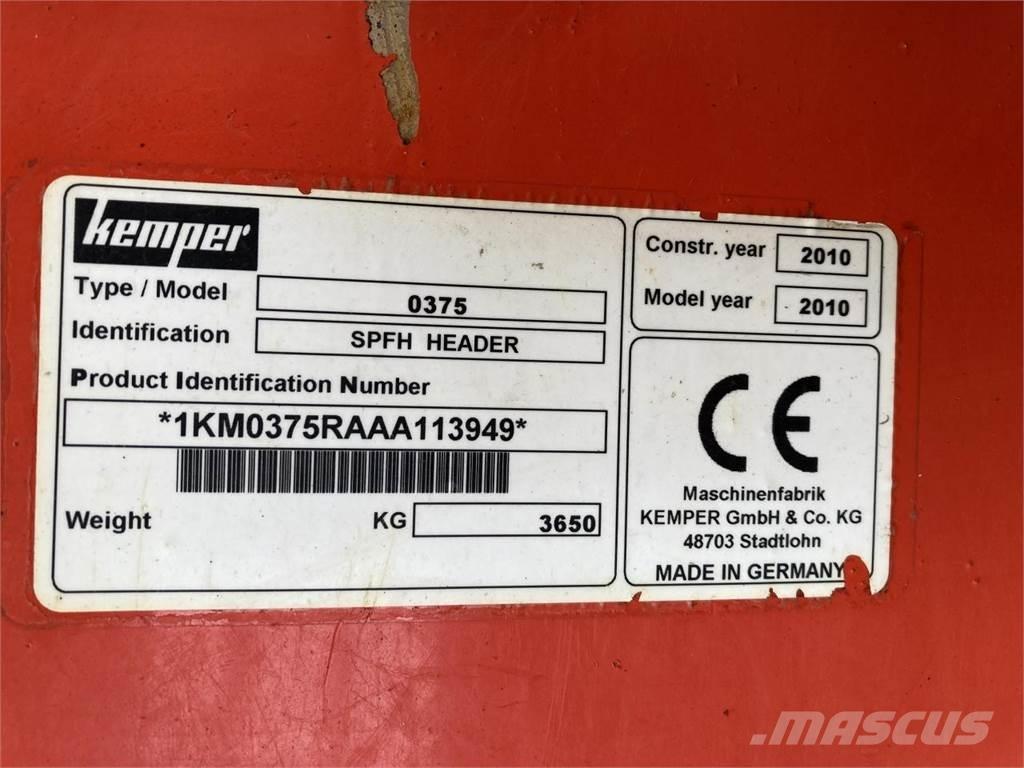 Kemper 375 Príslušenstvo a náhradné diely ku kombajnom