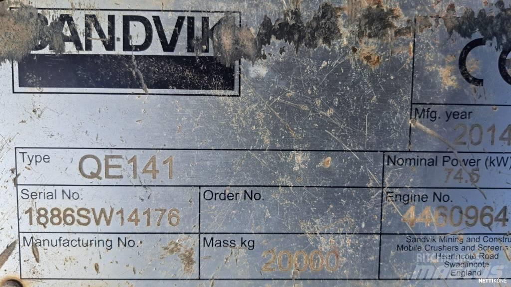 Sandvik QE 141 Mobilné triediče