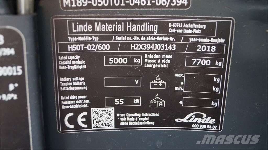 Linde H50T/600 LPG vozíky