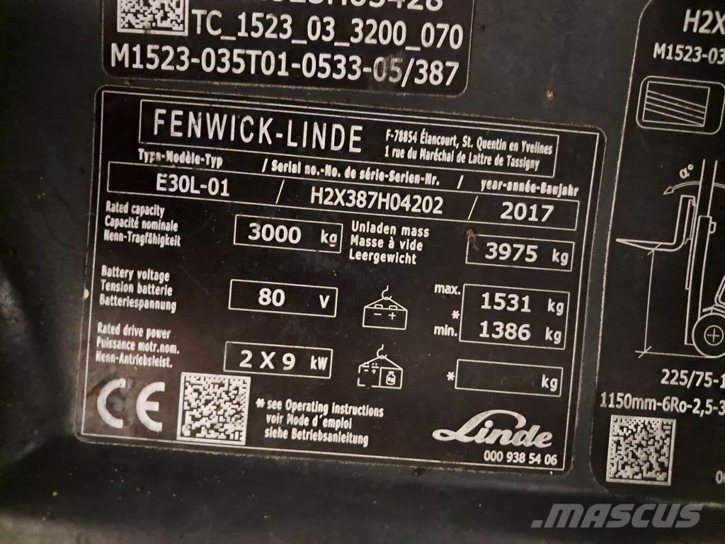 Linde E30L-01 Akumulátorové vozíky