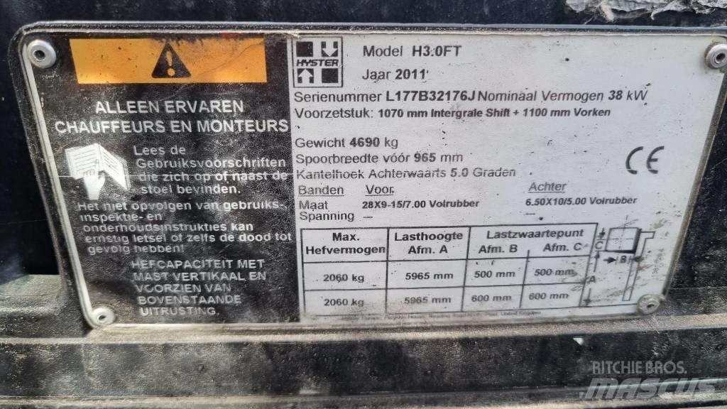Hyster H 3.00 FT LPG vozíky
