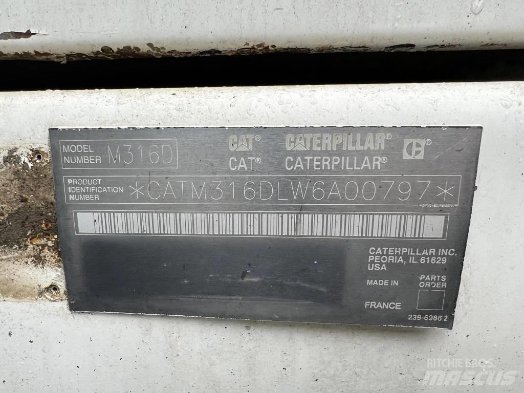CAT 316 d Kolesové rýpadlá