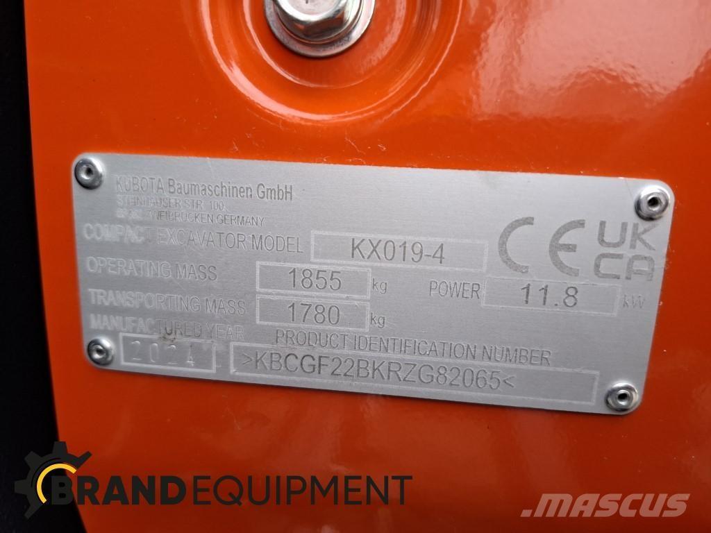 Kubota KX019-4 Mini rýpadlá < 7t