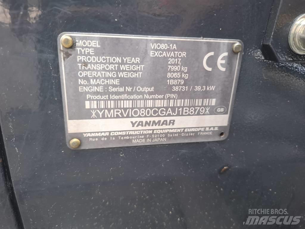 Yanmar Vio 80-1A Midi rýpadlá 7 t - 12 t