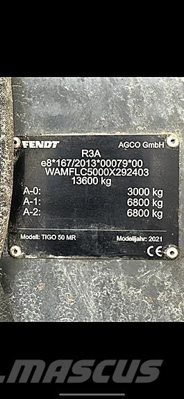 Fendt Tigo 50 MR Prívesy na všeobecné použitie