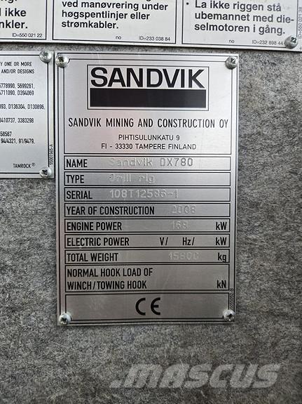 Sandvik DX780 Povrchové vrtné súpravy