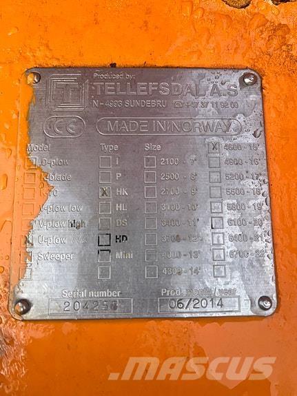 Tellefsdal 4600 H2 Snežné pluhy, predné snežné radlice