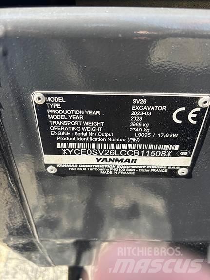 Yanmar SV26 Mini rýpadlá < 7t