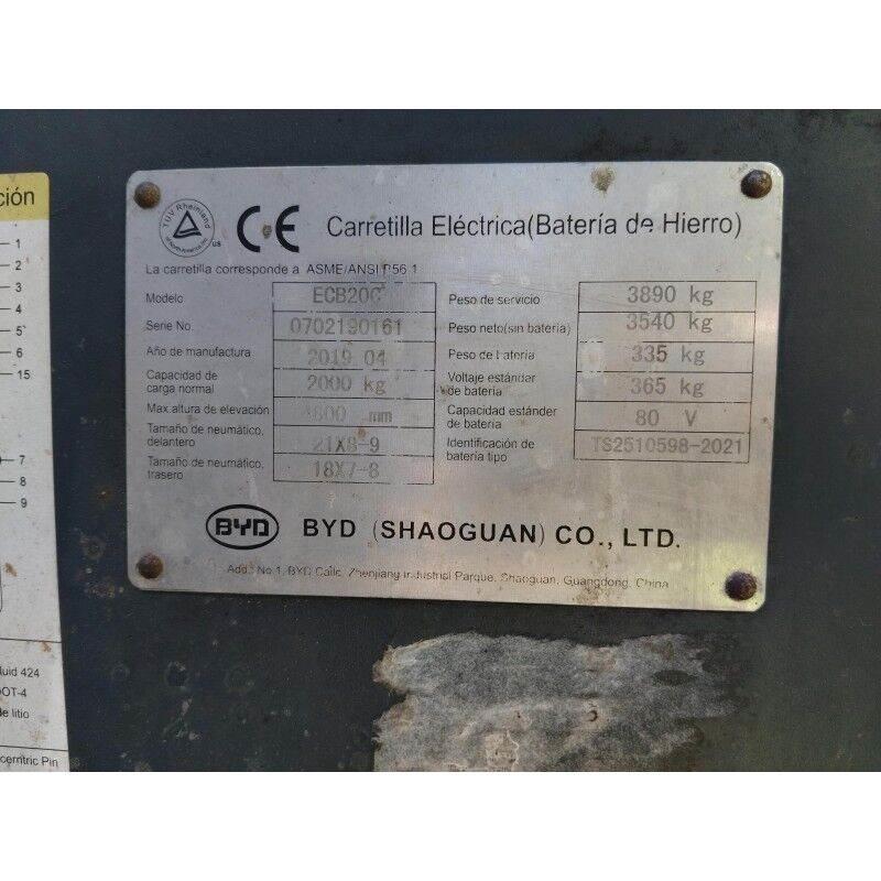 BYD ECB200C Akumulátorové vozíky