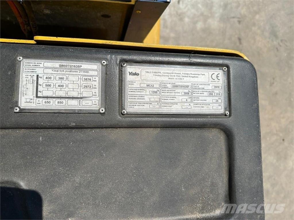 Yale MC12 Manipulácia s materiálom - ostatné