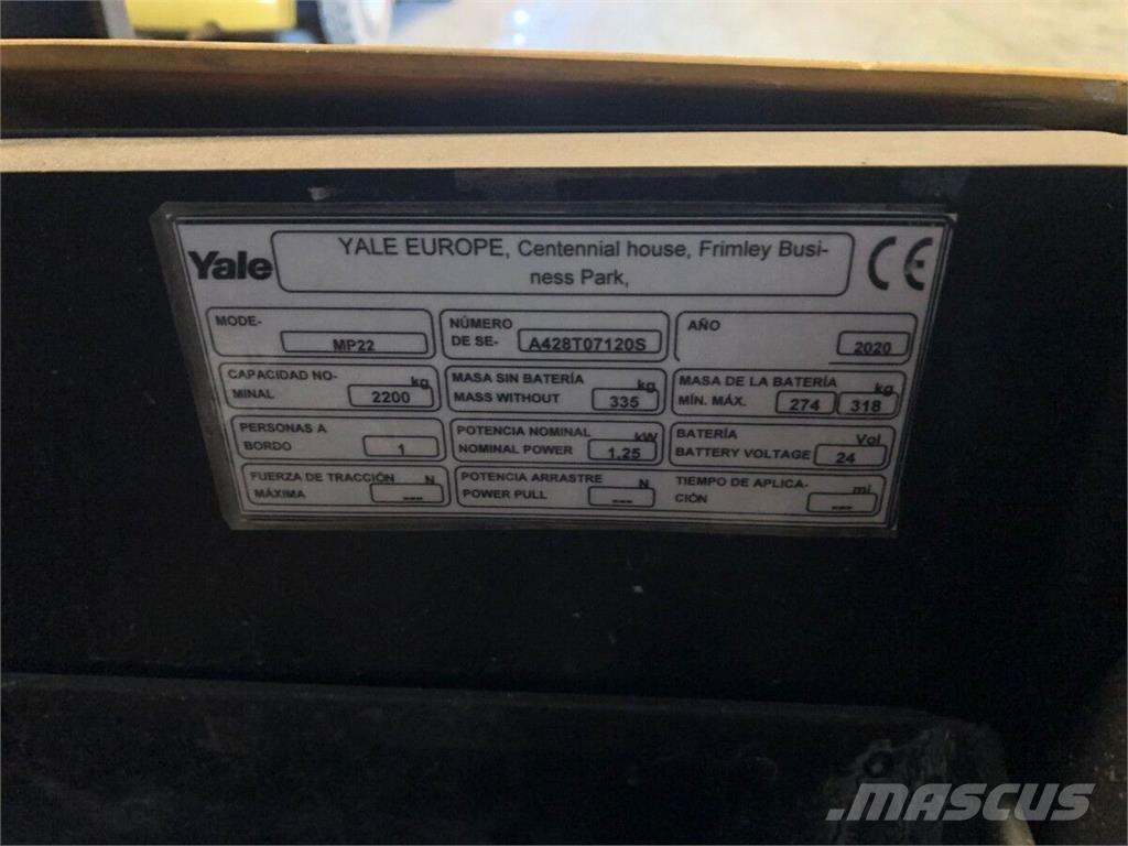 Yale MP22 Manipulácia s materiálom - ostatné