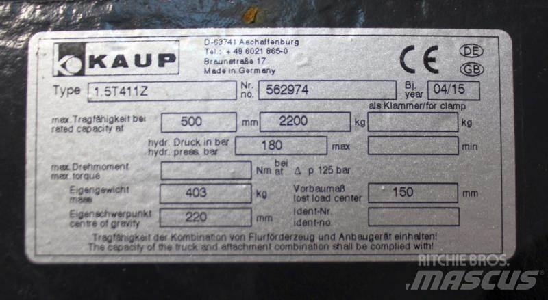 Kaup 1,5T411Z Ďalšie príslušenstvo a komponenty