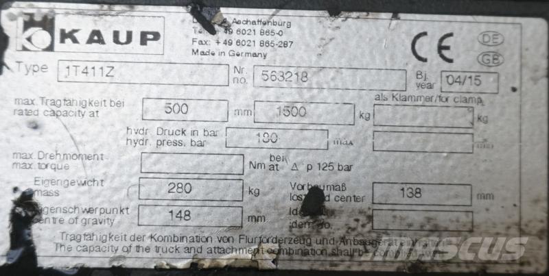 Kaup 1T411Z Ďalšie príslušenstvo a komponenty