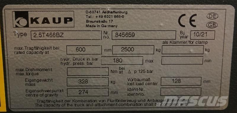 Kaup 2,5T466BZ Ďalšie príslušenstvo a komponenty