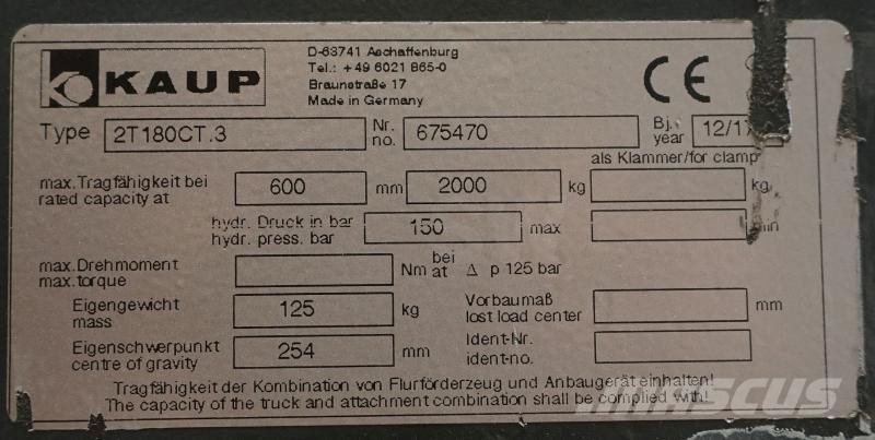 Kaup 2T180CT.3 Vidlice
