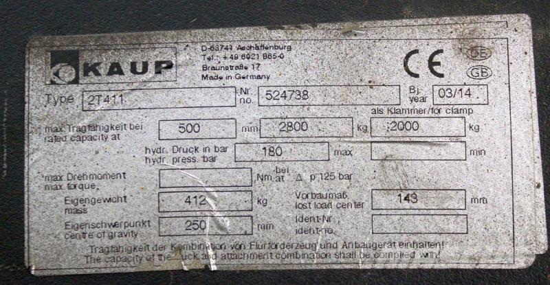 Kaup 2T411 Ďalšie príslušenstvo a komponenty