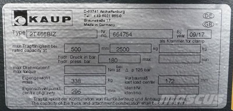 Kaup 2T466BIZ Ďalšie príslušenstvo a komponenty