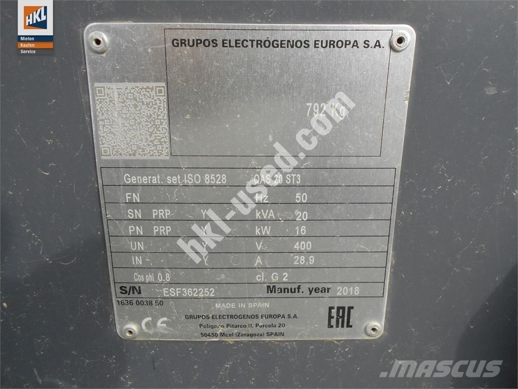 Atlas Copco QAS 20 Ostatné generátory