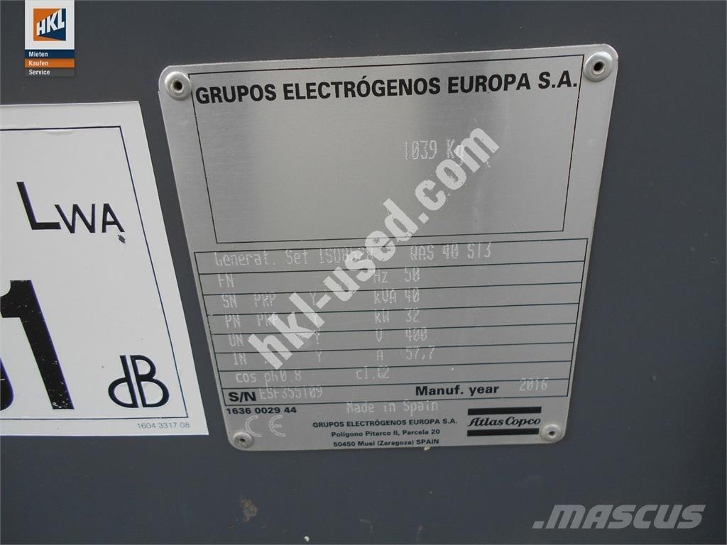 Atlas Copco QAS 40 KDS Ostatné generátory