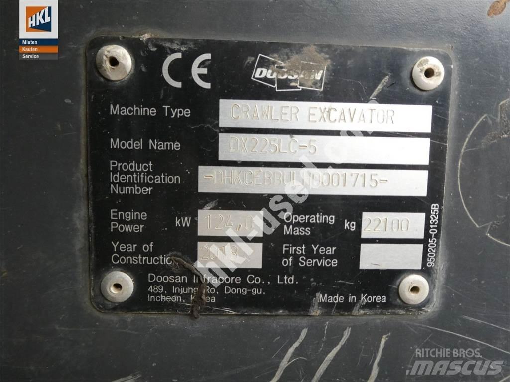 Doosan DX 225 LC-5 Pásové rýpadlá
