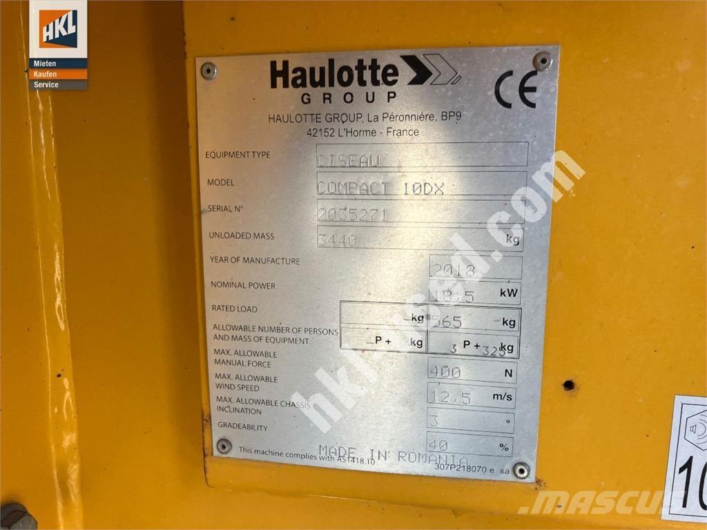 Haulotte COMPACT 10 DX Stavebníctvo - ostatné