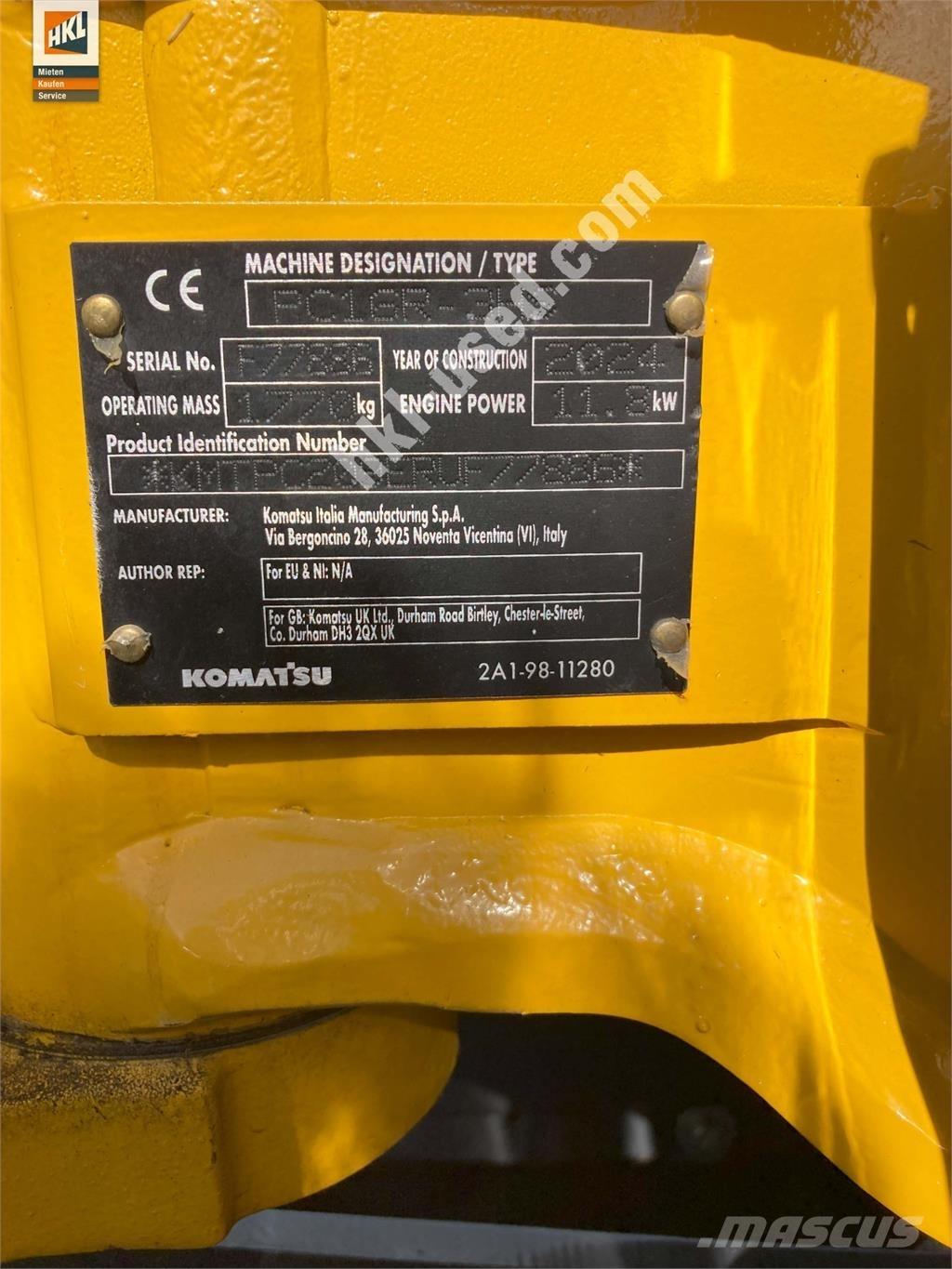 Komatsu PC 16 R-3HS Mini rýpadlá < 7t