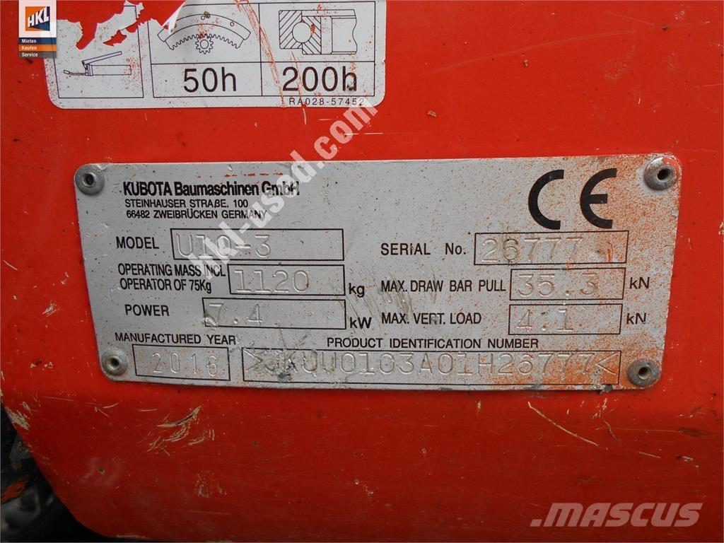Kubota U 10-3 Mini rýpadlá < 7t
