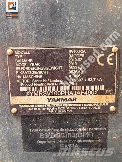 Yanmar SV 100-2 Mini rýpadlá < 7t