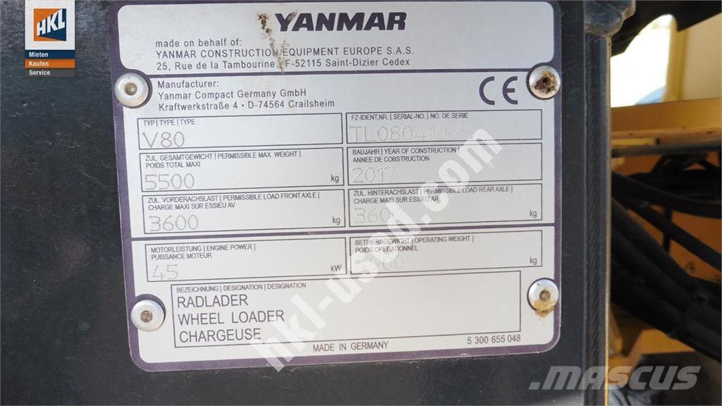 Yanmar V 80 Kolesové nakladače