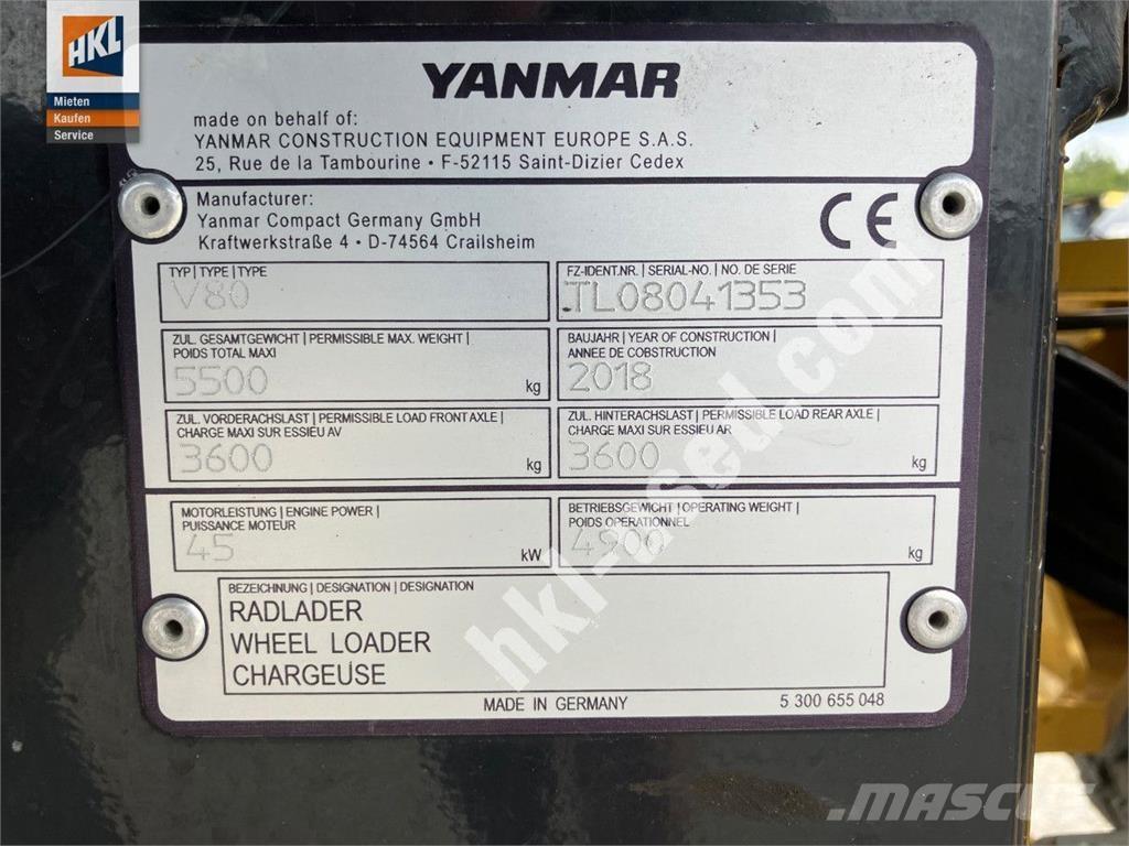 Yanmar V 80 Kolesové nakladače