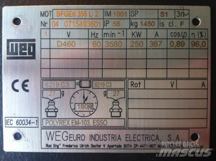  250 kW E-Motor WEG Motory