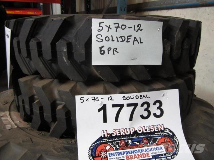  5X70-12 Solideal dæk - 2 stk. Pneumatiky, kolesá a ráfiky